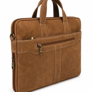 Brown Suede Messenger Bag - Laptop Bags