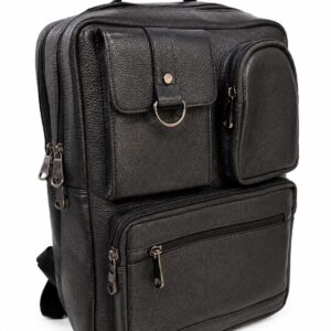 Dark Green Leather BackPack