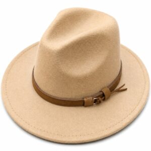 Vintage-Inspired Wide Brim Fedora Hat
