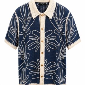 Crochet Knit Summer Shirt for Men