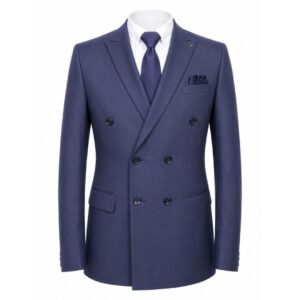 Navy Blue Double Breasted Blazer and matching Tie