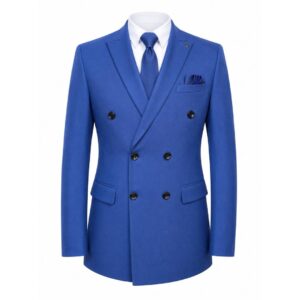 Royal Blue Double Breasted Business Blazer