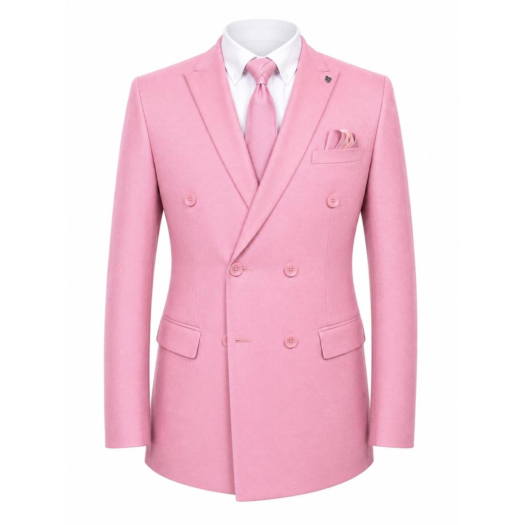 Sharp Pink Double-Breasted Blazer 1 Sharp Pink Double-Breasted Blazer