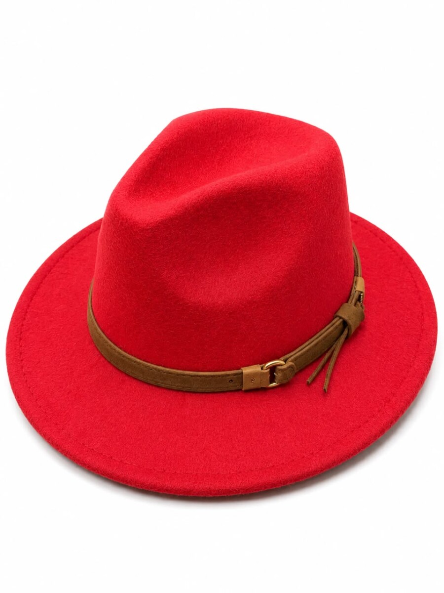 Vibrant Red Felt Fedora Hat 1 Vibrant Red Felt Fedora Hat