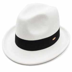 White Short-Brim Fedora