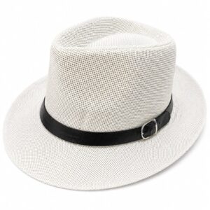White Woven Panama Hat - fedora hat
